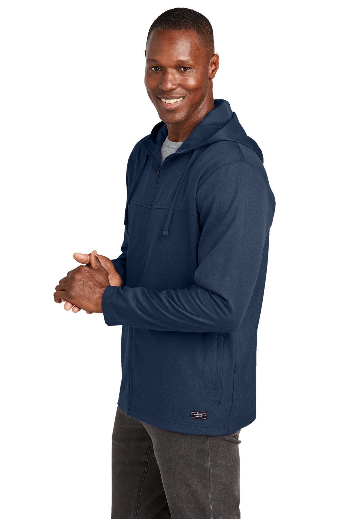 Navy blue hooded jacket clearance