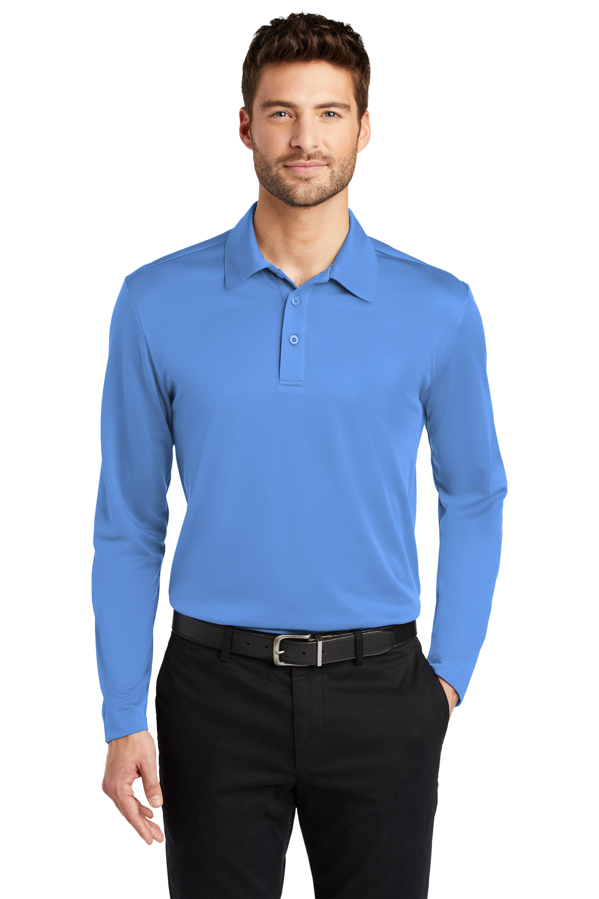 Port Authority Silk Touch™ Performance Long Sleeve Polo | Product ...
