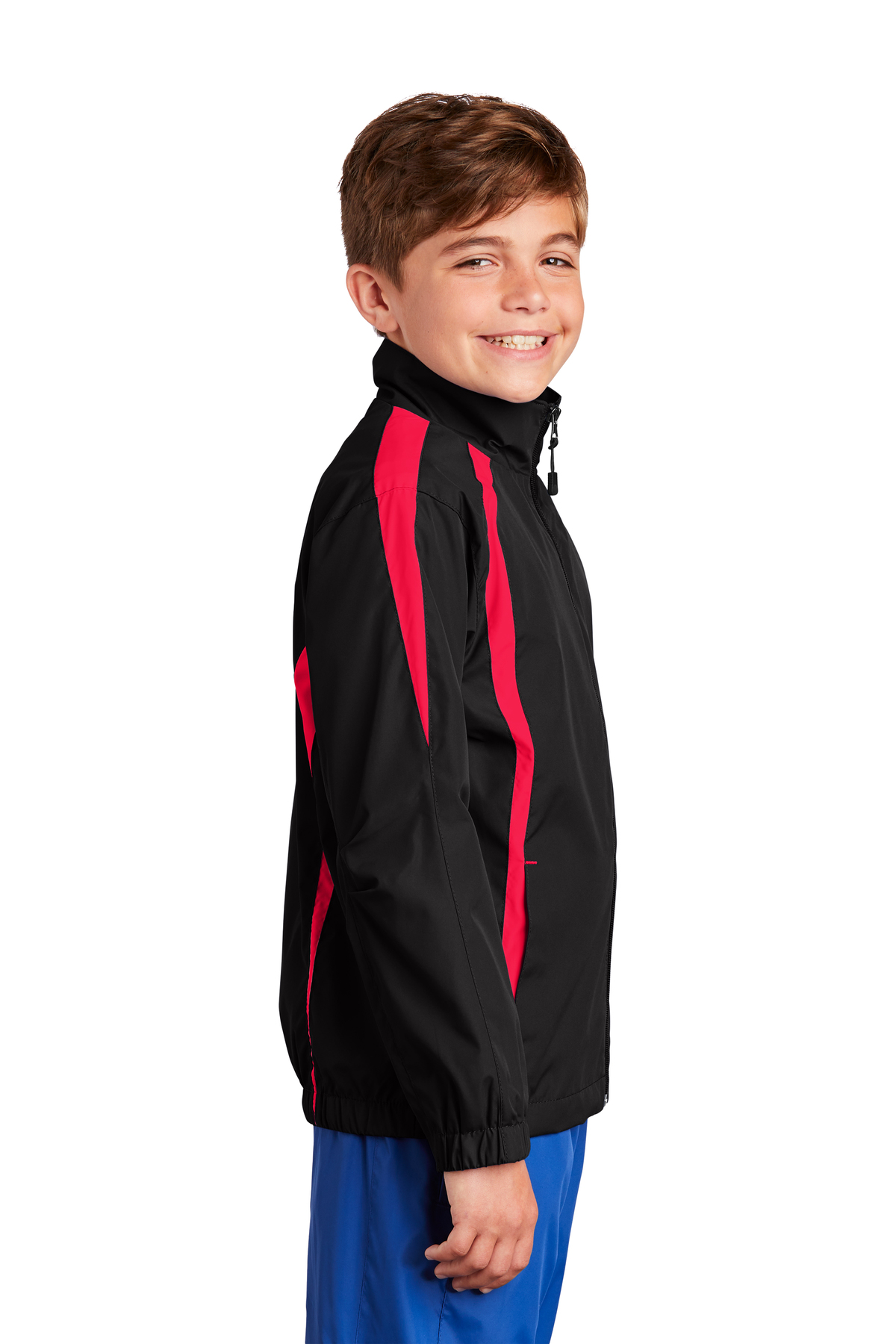 YST60 Sport-Tek Youth Colorblock Raglan Jacket