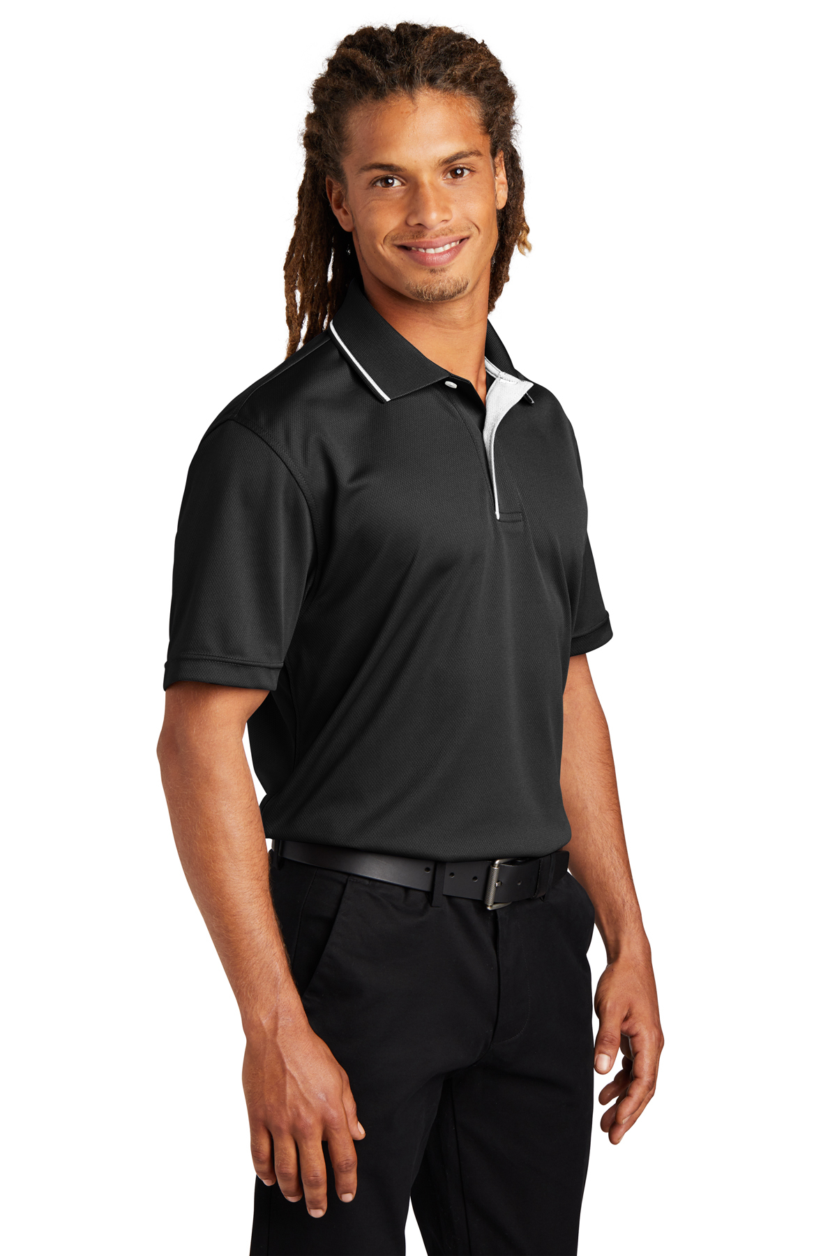 Sport-Tek Dri-Mesh Polo with Tipped Collar and Piping | Product | Sport-Tek