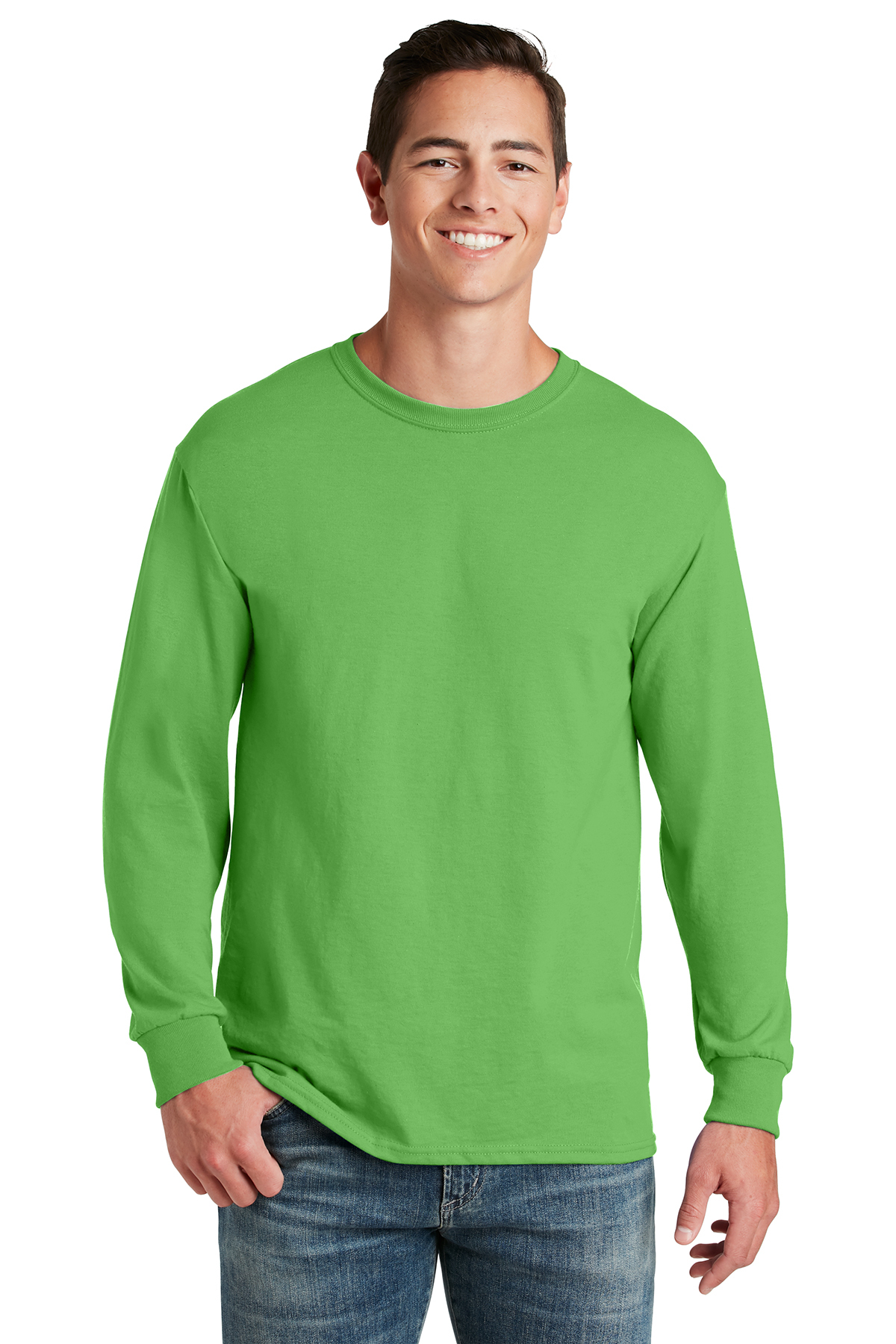 | Jerzees - Product SanMar Sleeve Long Cotton/Poly T-Shirt Dri-Power | 50/50