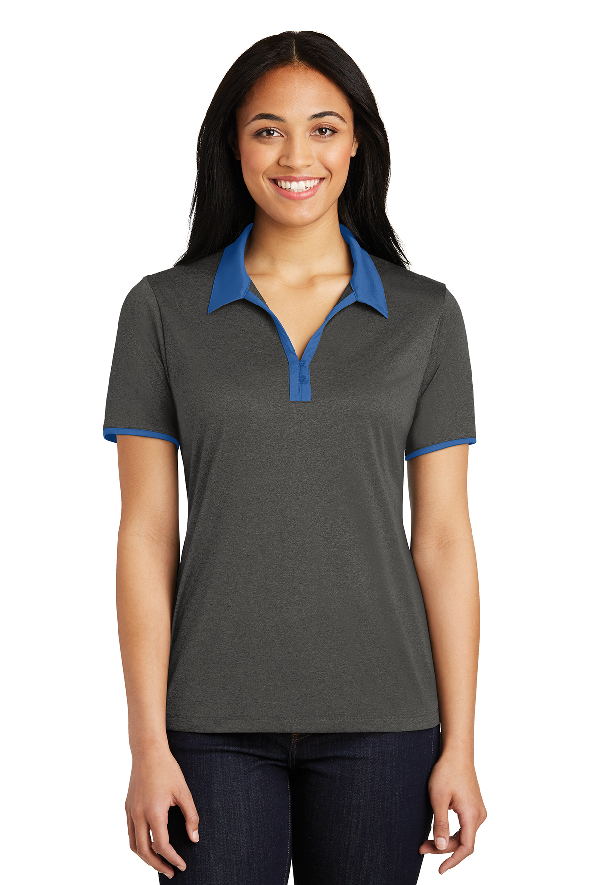 Download Sport-Tek® Ladies Heather Contender™ Contrast Polo | Polos/Knits | Ladies/Women | SanMar