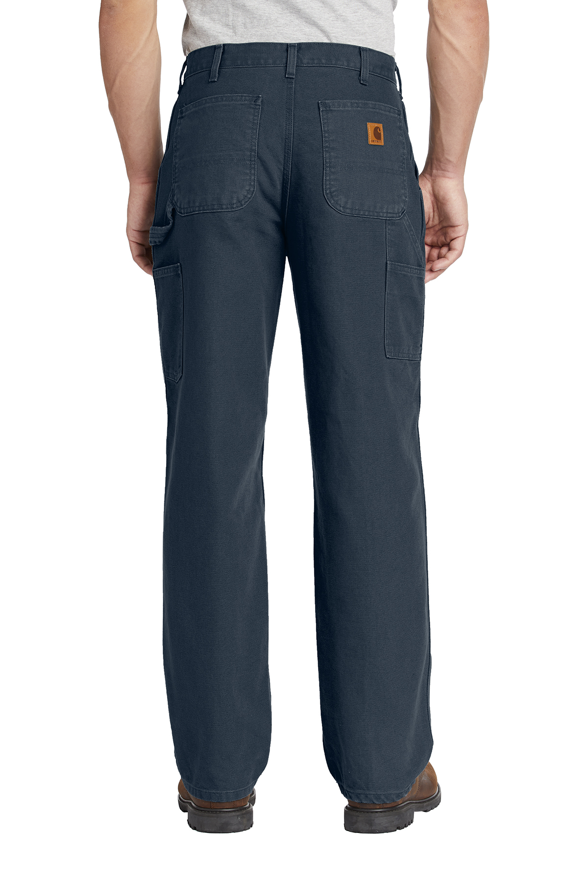 Carhartt Washed Duck Work Dungaree Pants, Men's Moss