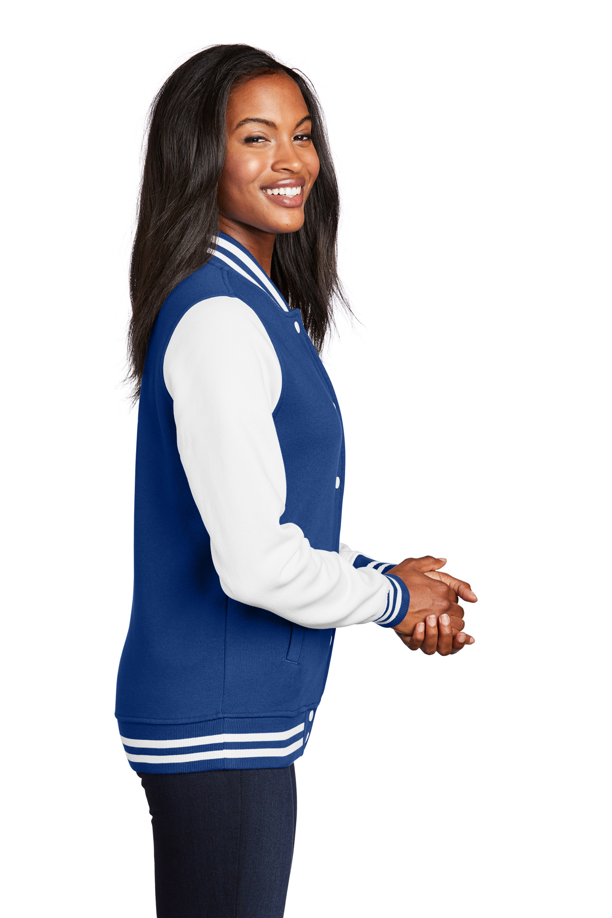 Sport Tek Ladies Fleece Letterman Jacket Product Sport Tek