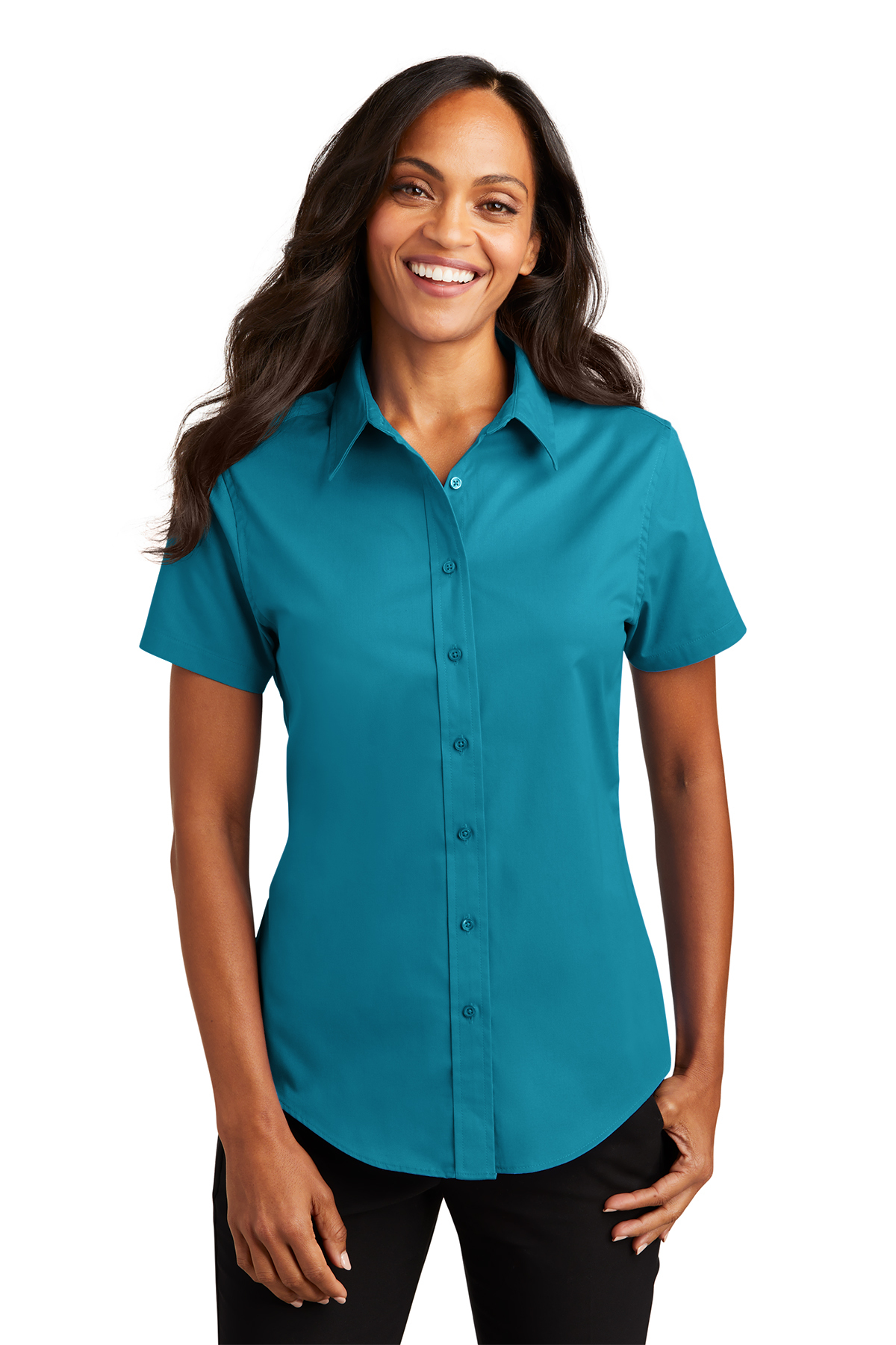 Authority Ladies Short Care Shirt | Product Port Authority