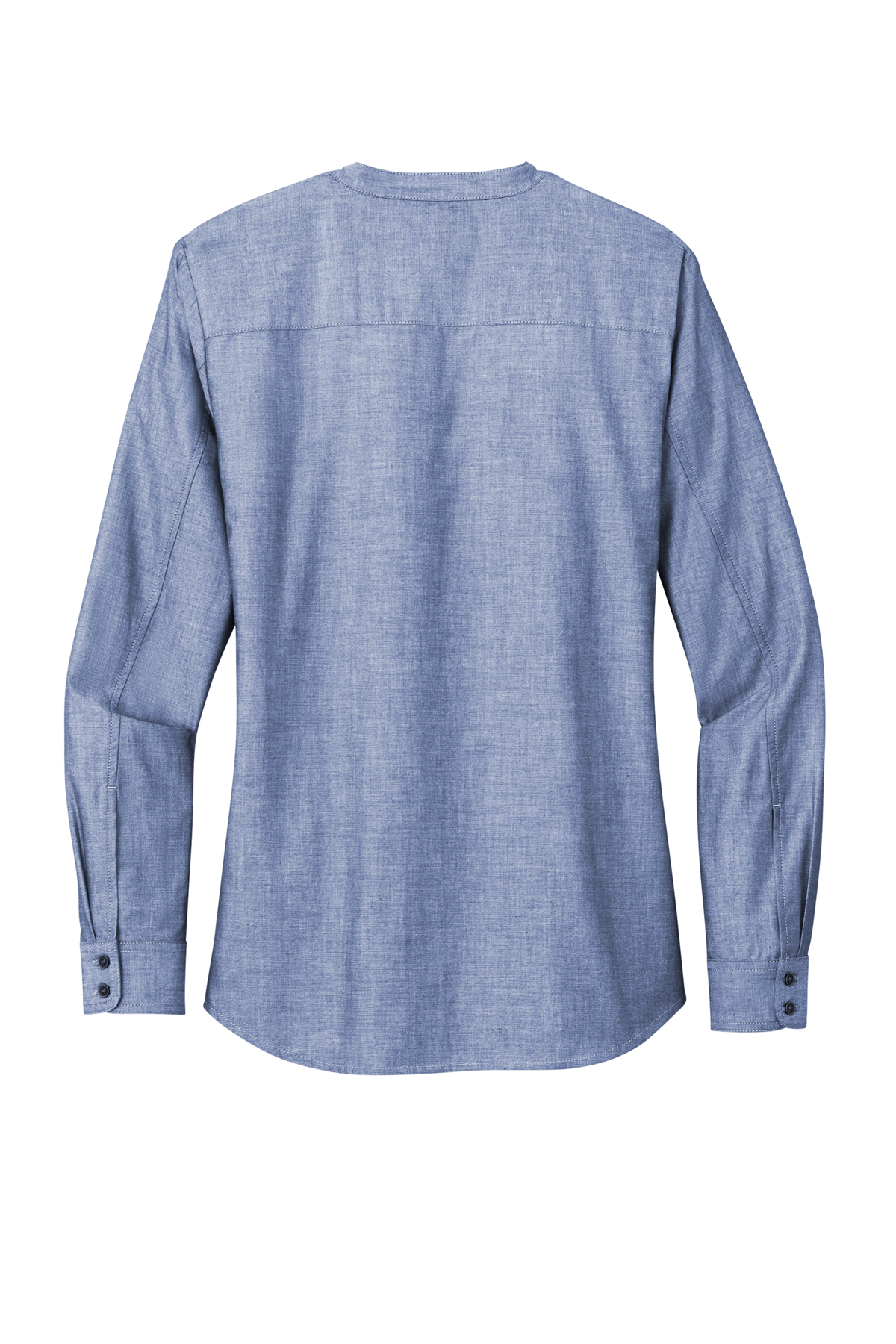 Minimalist Stretch Cotton Chambray Shirt - Heritage Blue