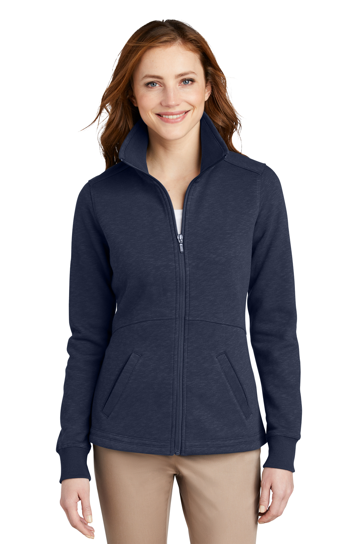 Port Authority Ladies Slub Fleece Full-Zip Jacket | Product | SanMar