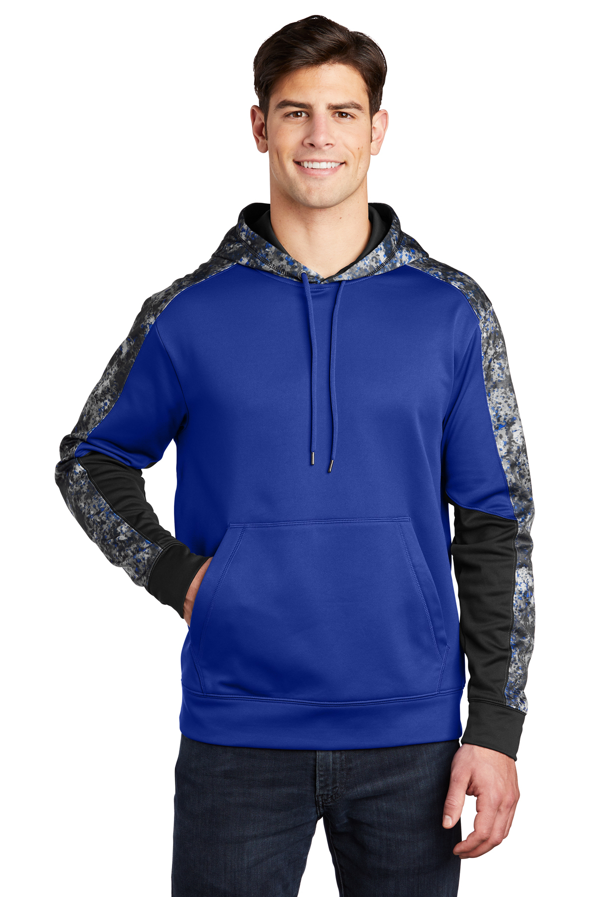 Sport-Tek<SUP>®</SUP> Sport-Wick<SUP>®</SUP> Mineral Freeze Fleece  Colorblock Hooded Pullover, Product
