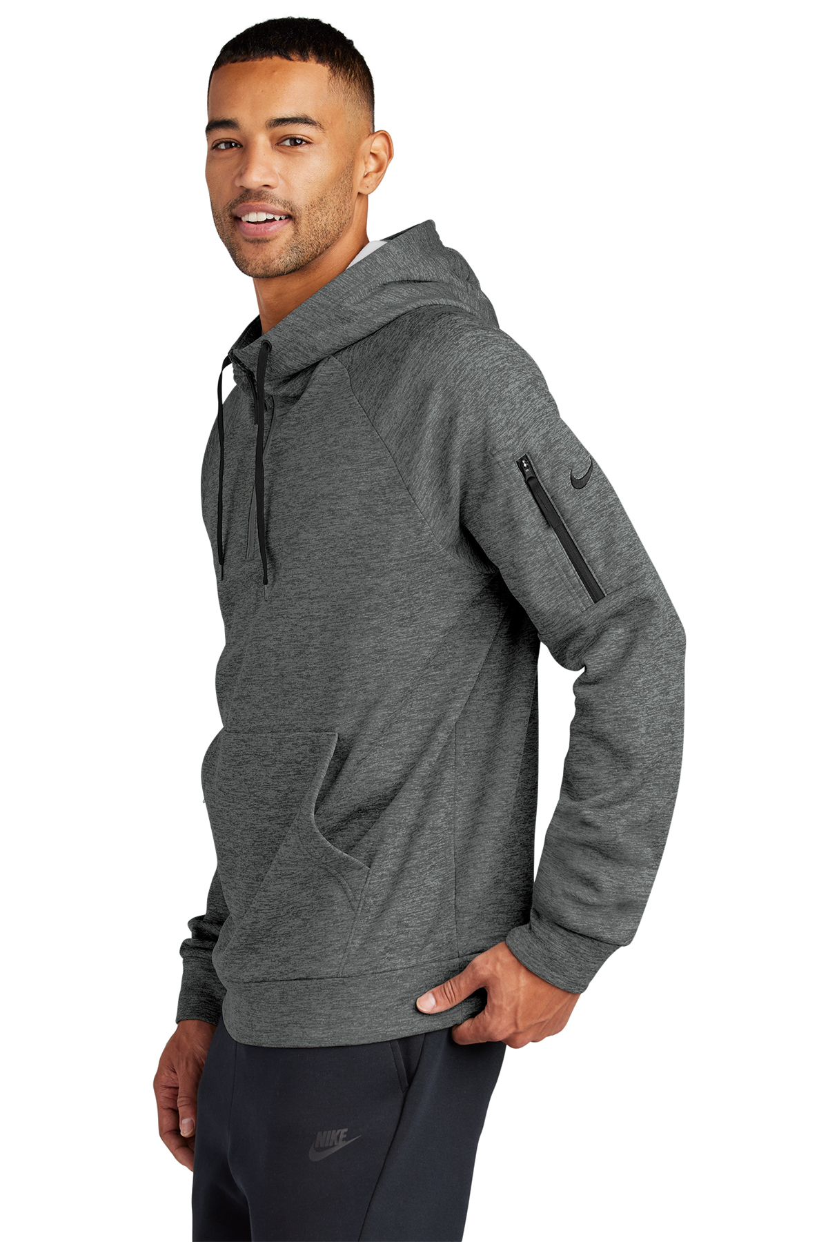 Nike Therma-FIT Pocket 1/4-Zip Fleece Hoodie | Product | SanMar