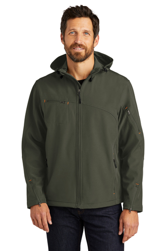 Port Authority Textured Hooded Soft Shell Jacket | Product | SanMar