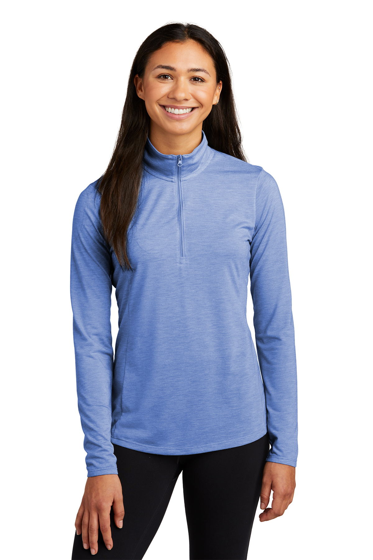 Sport-Tek Ladies PosiCharge Tri-Blend Wicking 1/4-Zip Pullover, Product