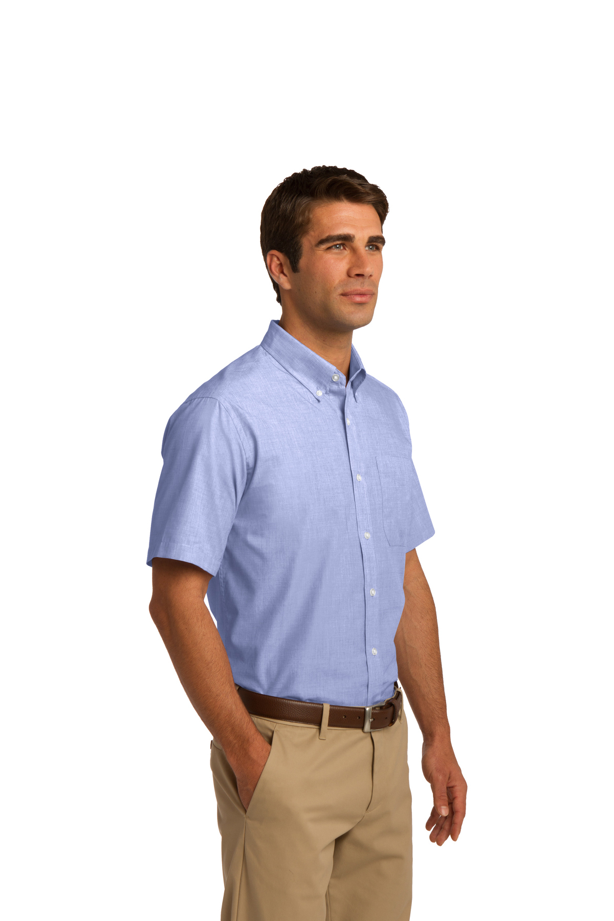 Port Authority Short Sleeve Crosshatch Easy Care Shirt | Product | SanMar