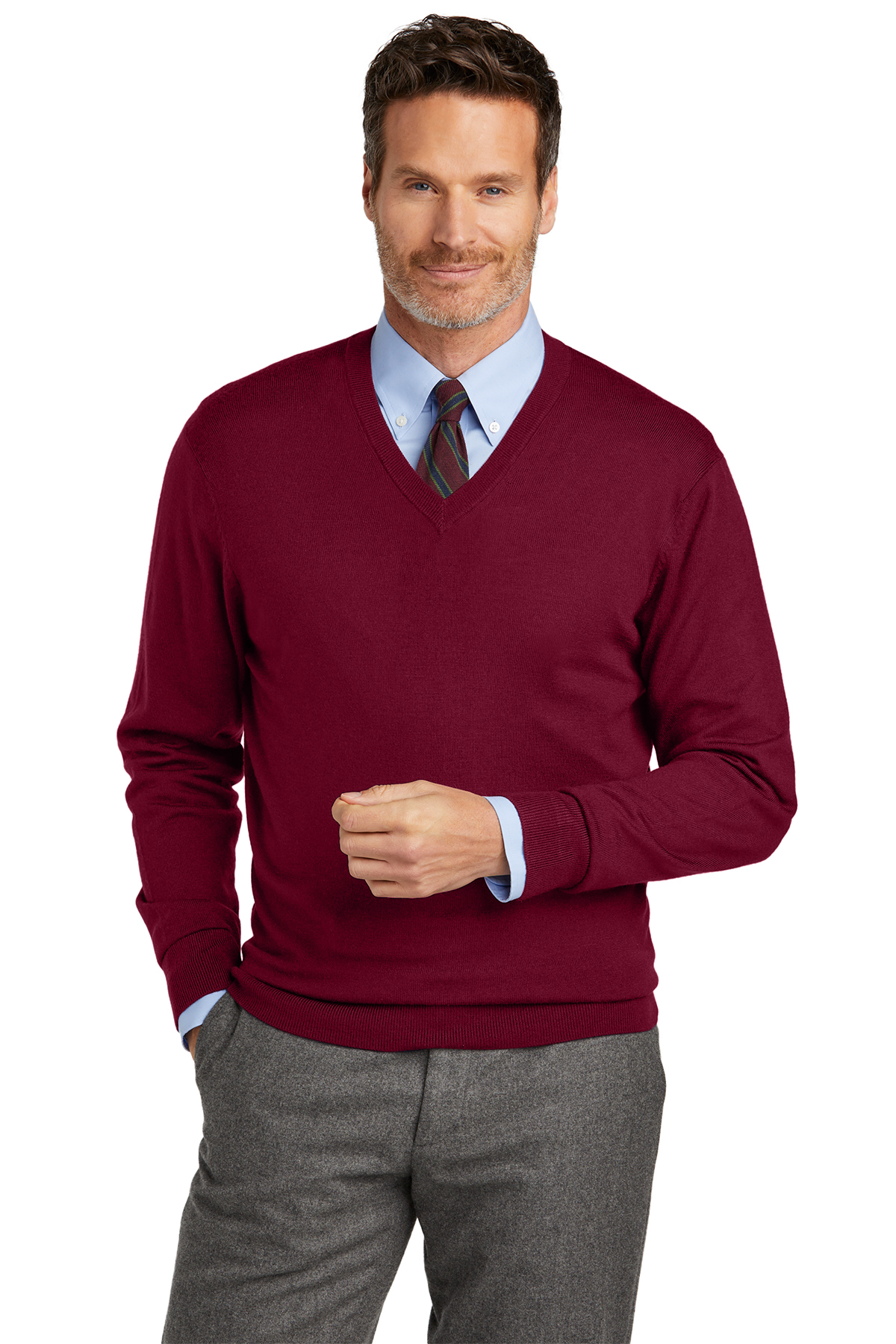 Brooks Brothers Washable Merino V-Neck Sweater | Product | Company Casuals