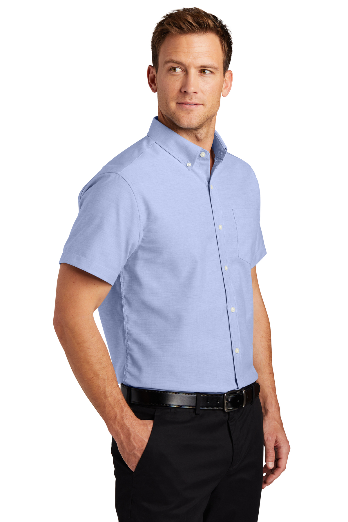 Port Authority ® Short Sleeve SuperPro ™ Oxford Shirt | Product ...