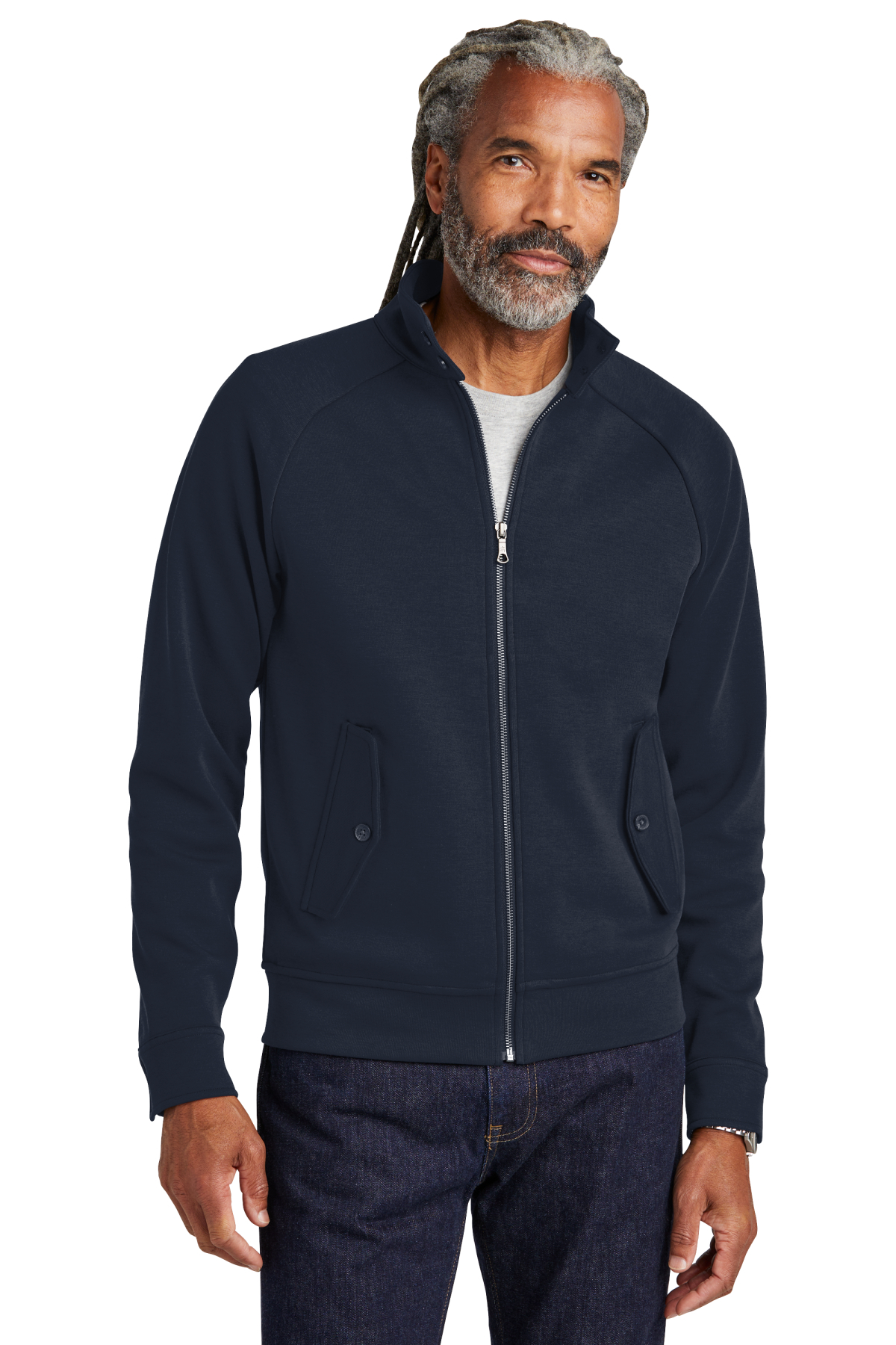 Russell men's double knit zip up jacket outlet