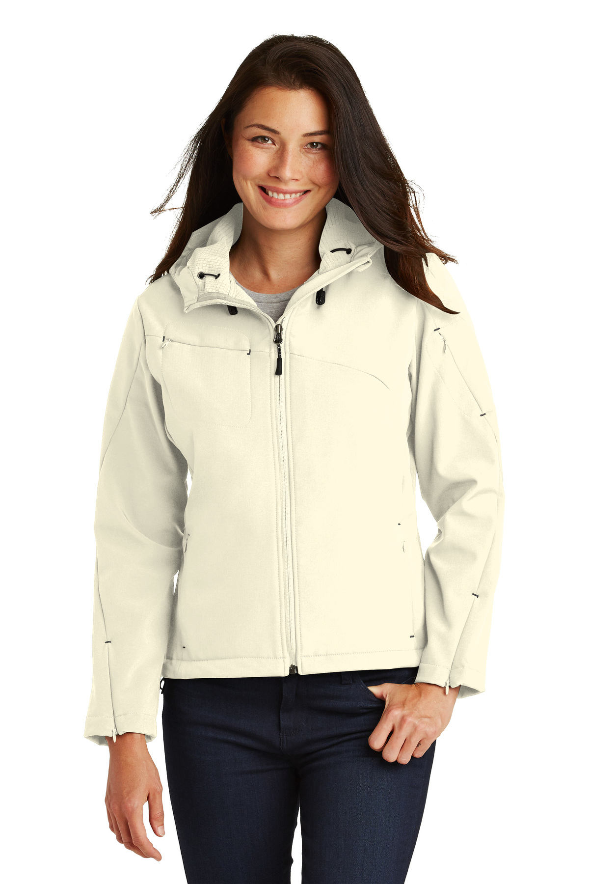 Port Authority Ladies Textured Hooded Soft Shell Jacket | Product | SanMar