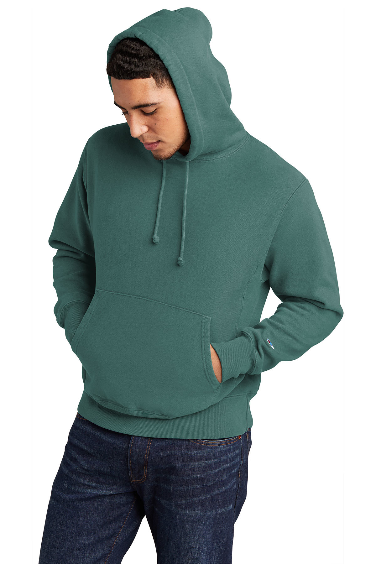 Champion Reverse Weave Garment-Dyed Hooded Sweatshirt | Product 