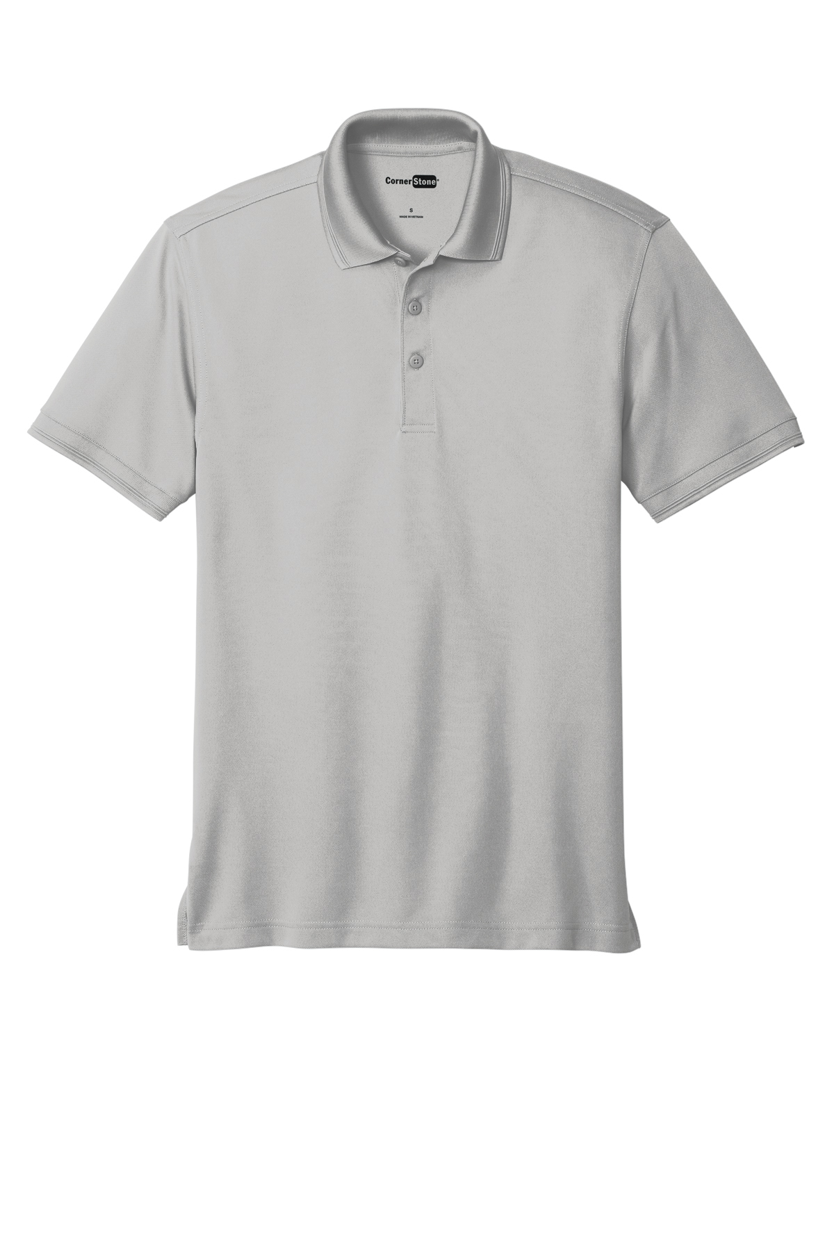 Pique Long Sleeve Spread Collar Polo - Steel Grey — The Anthology