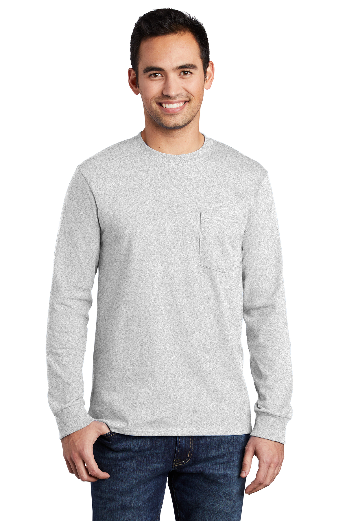 Port & Company Long Sleeve Essential Pocket Tee, Product