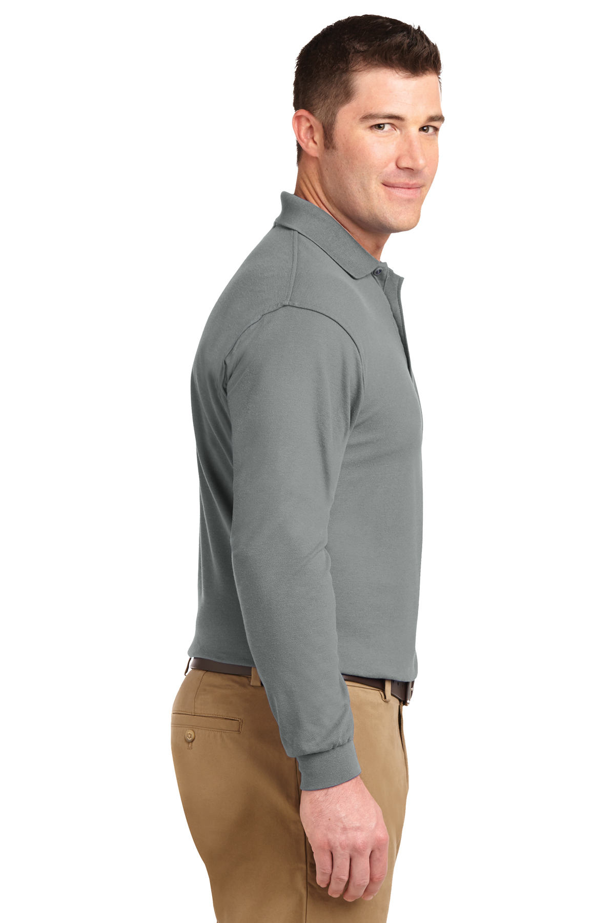 Port Authority Tall Silk Touch™ Long Sleeve Polo | Product | SanMar