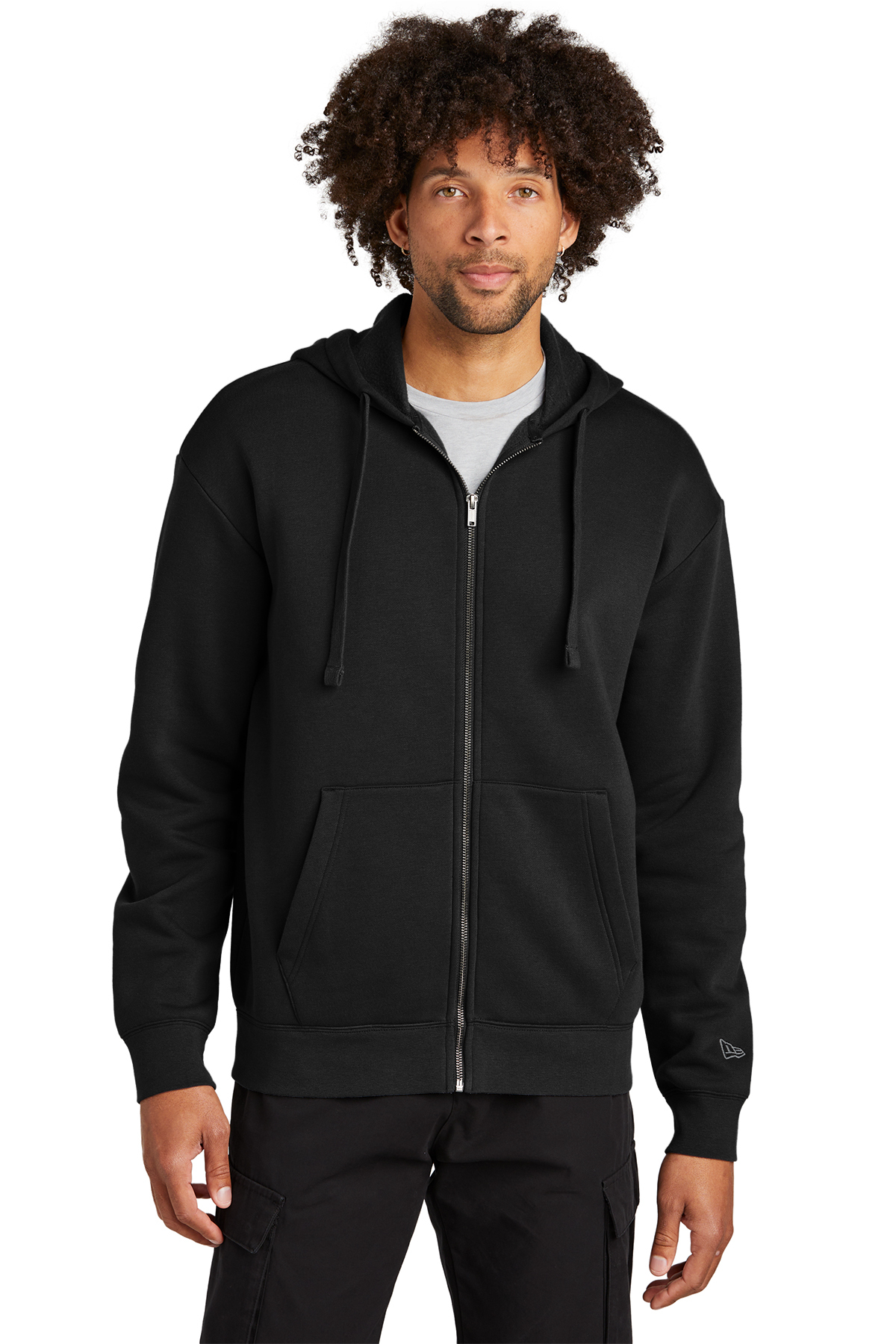 New Era Heritage Fleece Full Zip Hoodie Product SanMar