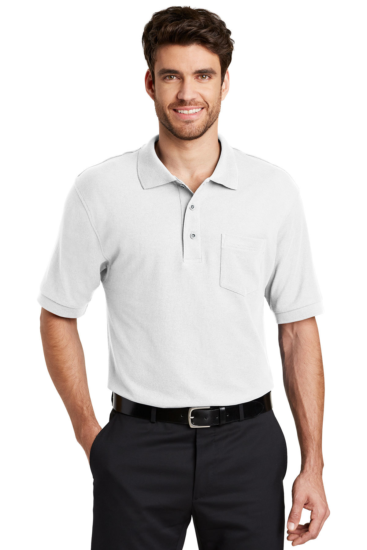 Port Authority Silk Touch Polo with Pocket K500P