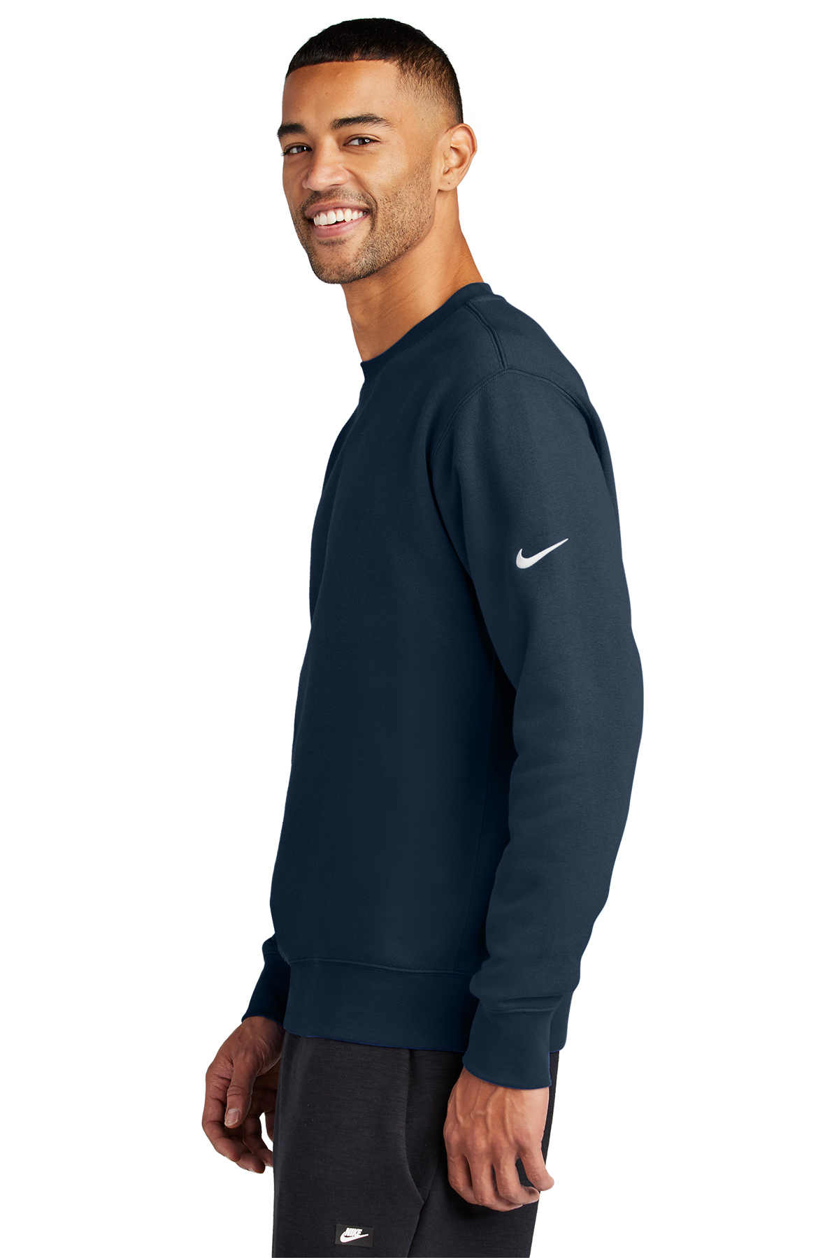 Nike Club Fleece Sleeve Swoosh Crew | Product | SanMar