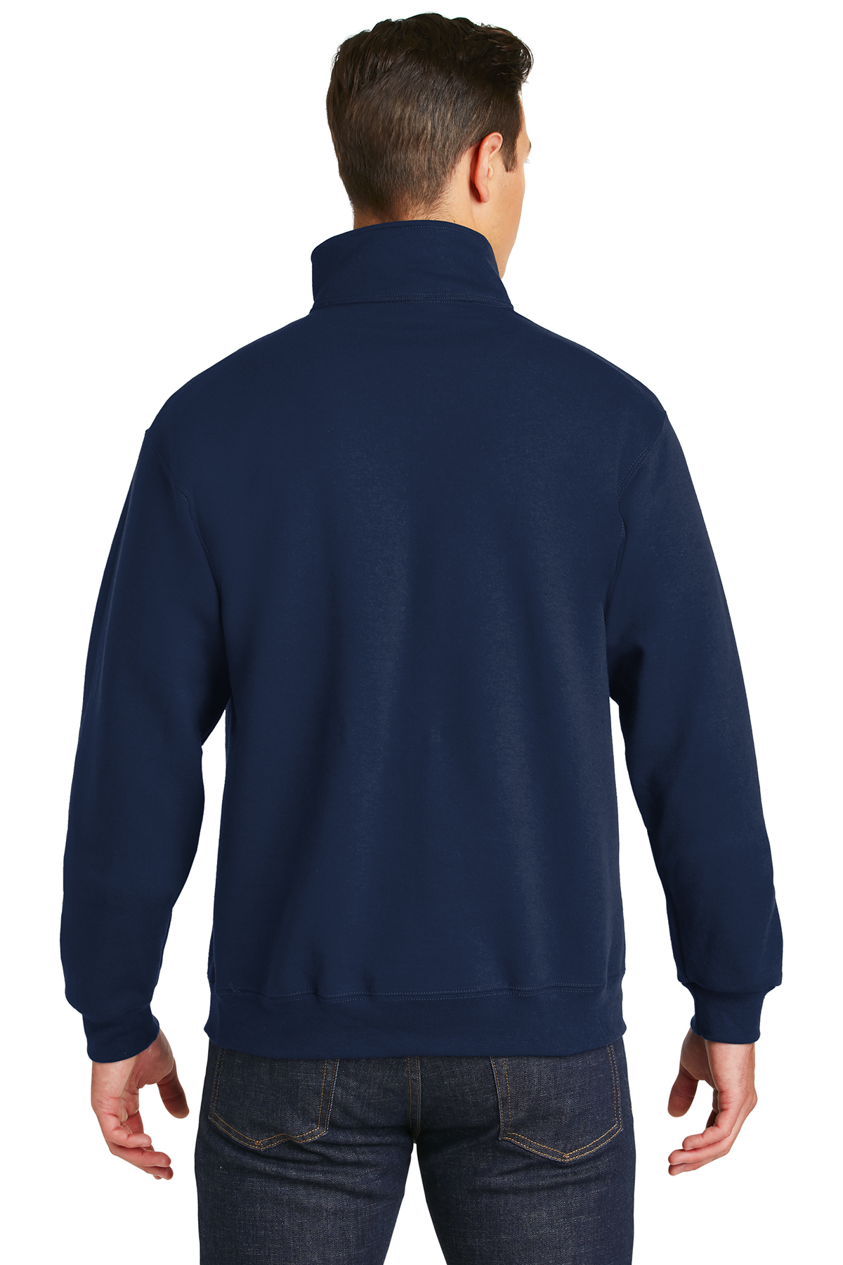 Jerzees mens 9.5 oz. 50/50 Super Sweats NuBlend Fleece Quarter-Zip  Pullover(4528)-FOREST GREEN-M at  Men's Clothing store