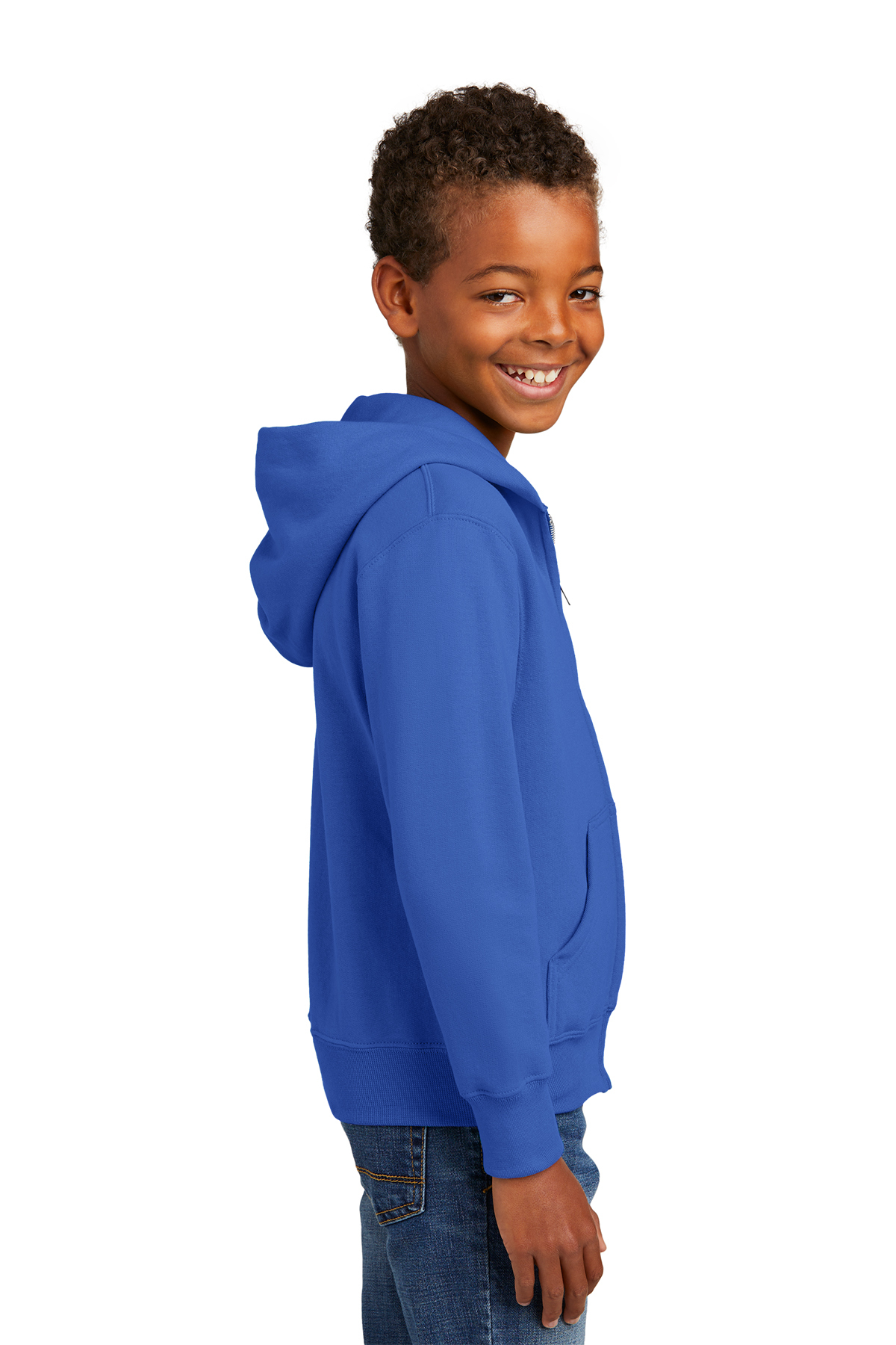 Port & Company Youth Core Fleece Full-Zip Hooded Sweatshirt | Product ...