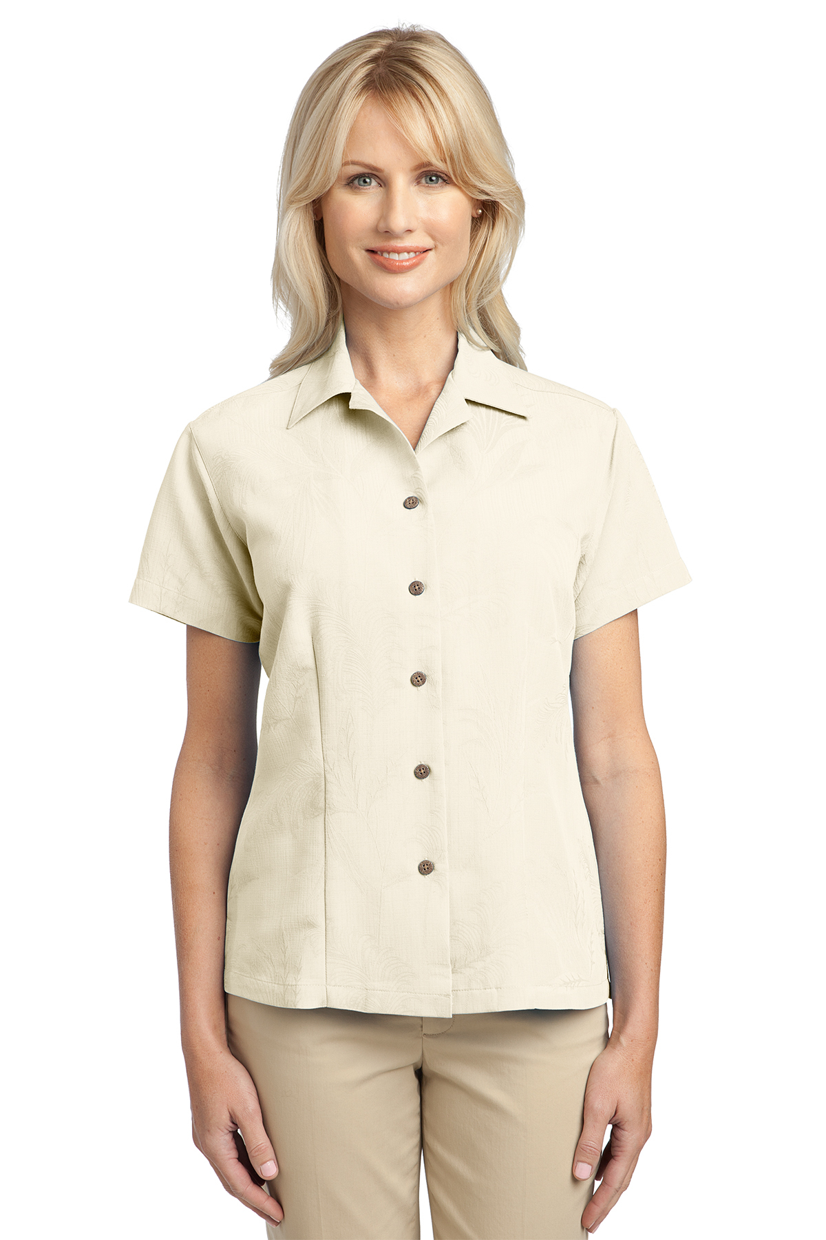 Port Authority Ladies Patterned Easy Care Camp Shirt | Product | SanMar