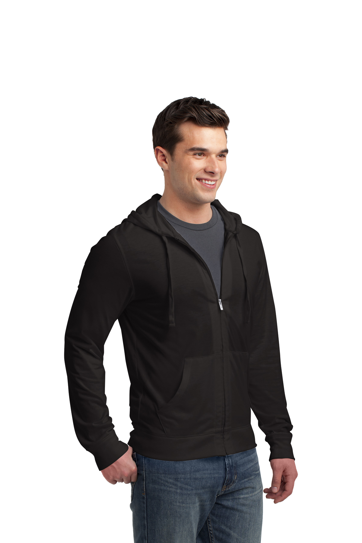 District ® Jersey Full-Zip Hoodie | Hoodie | Sweatshirts/Fleece | SanMar