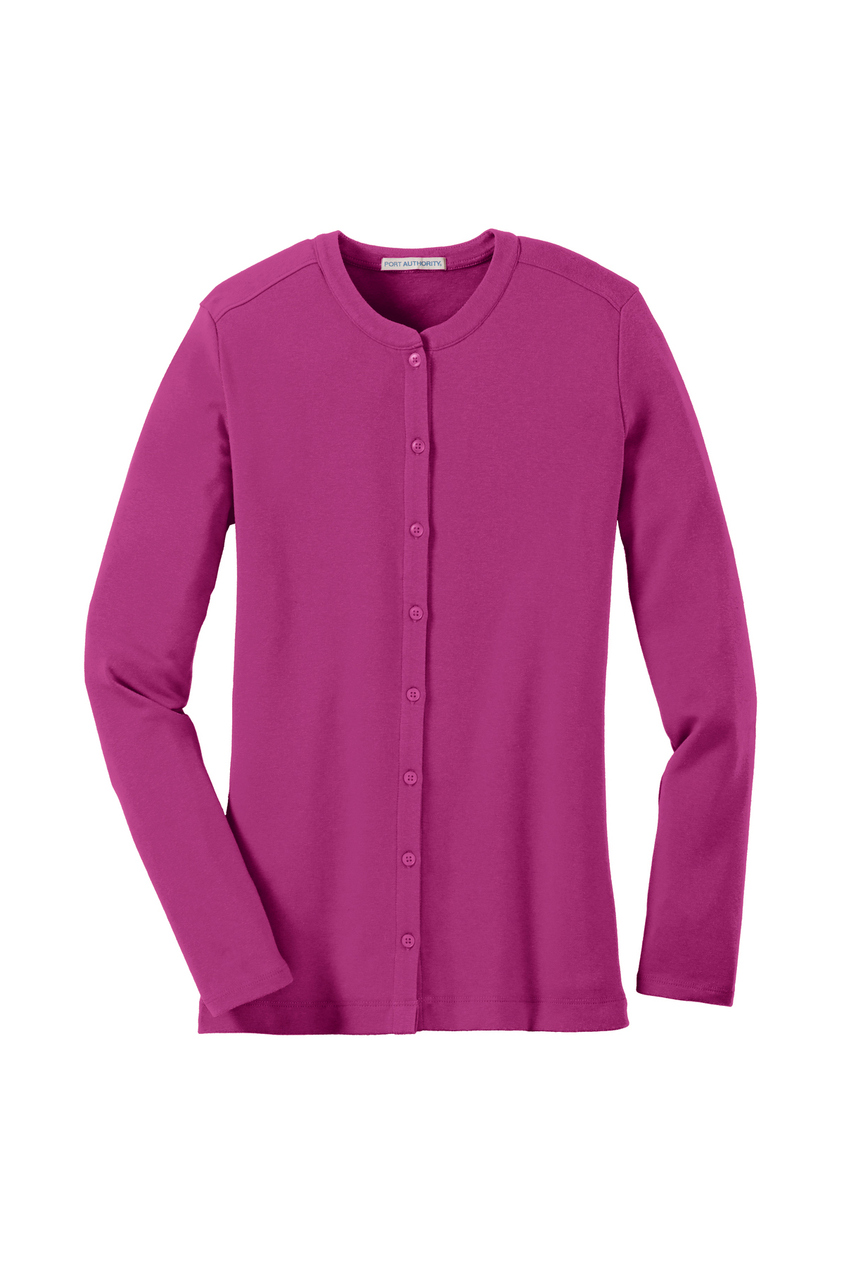 port authority ladies concept stretch button front cardigan