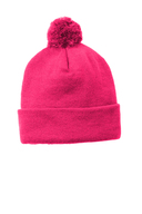 Sport-Tek<sup> &#174;</sup> Solid Pom Pom Beanie