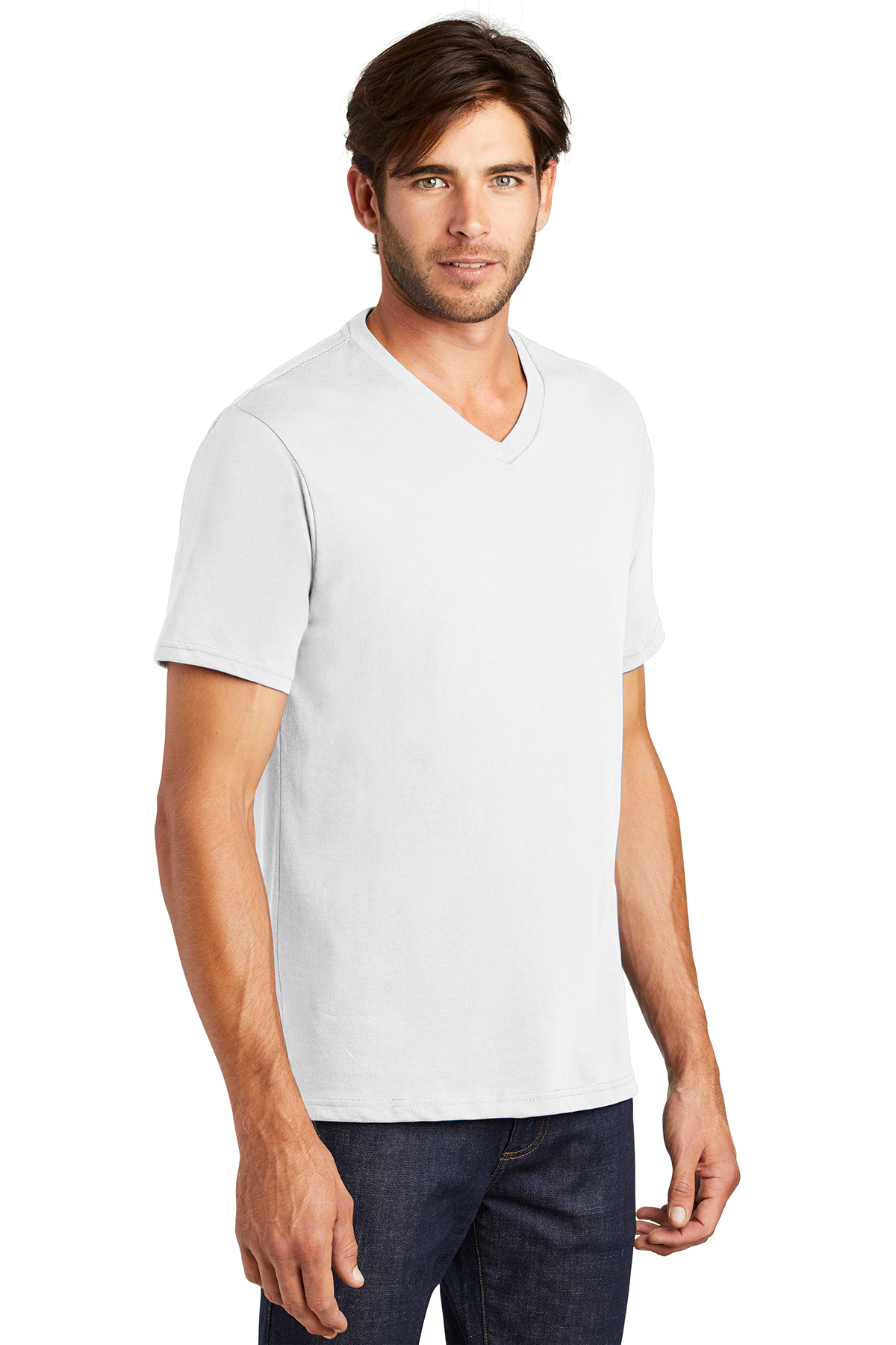 District Made Mens Perfect Weight V-Neck Tee | Product | SanMar