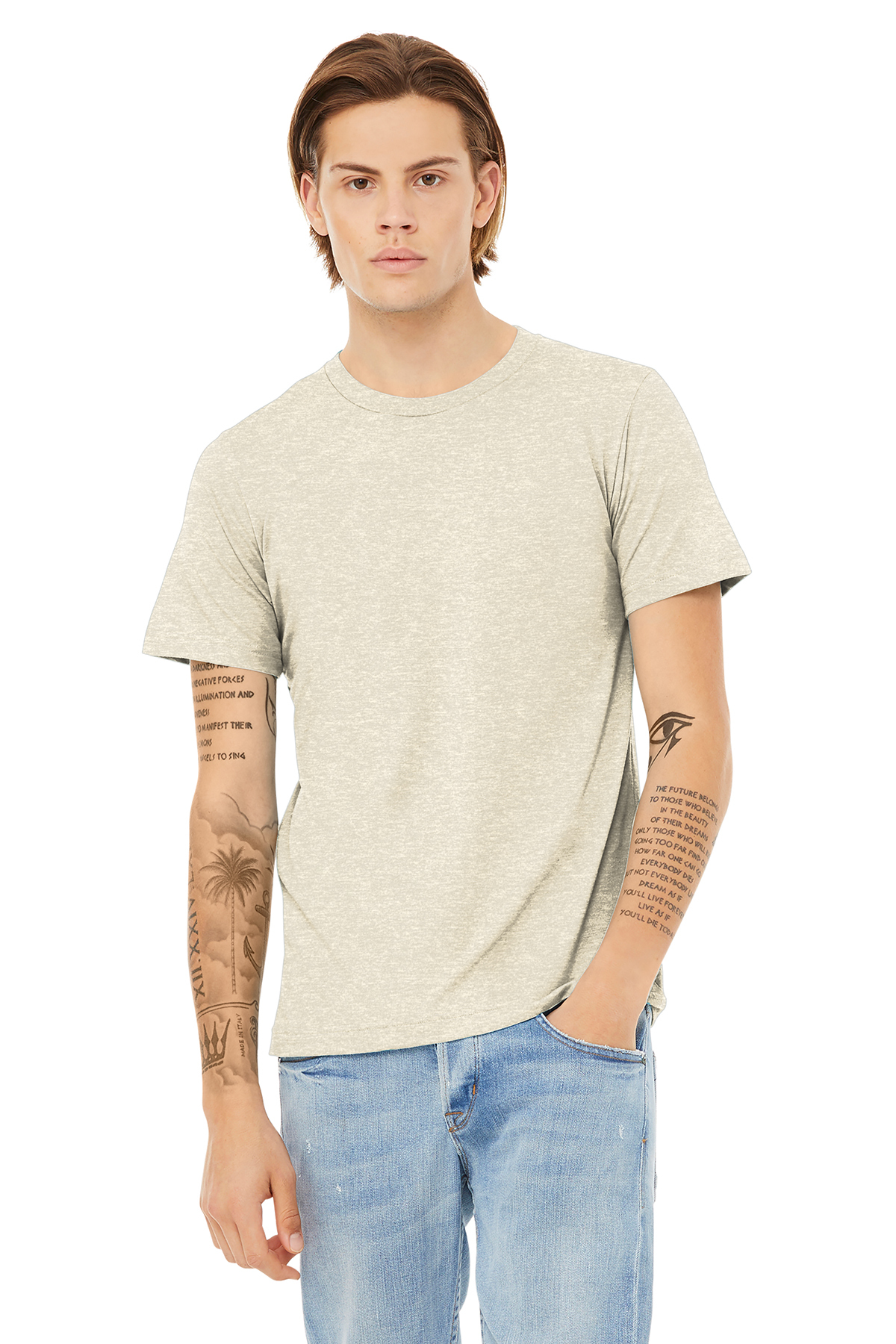 BELLA+CANVAS Unisex Heather CVC Short