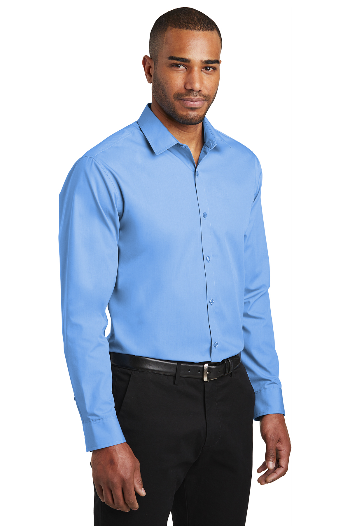 Port Authority Slim Fit Long Sleeve Carefree Poplin Shirt | Product ...