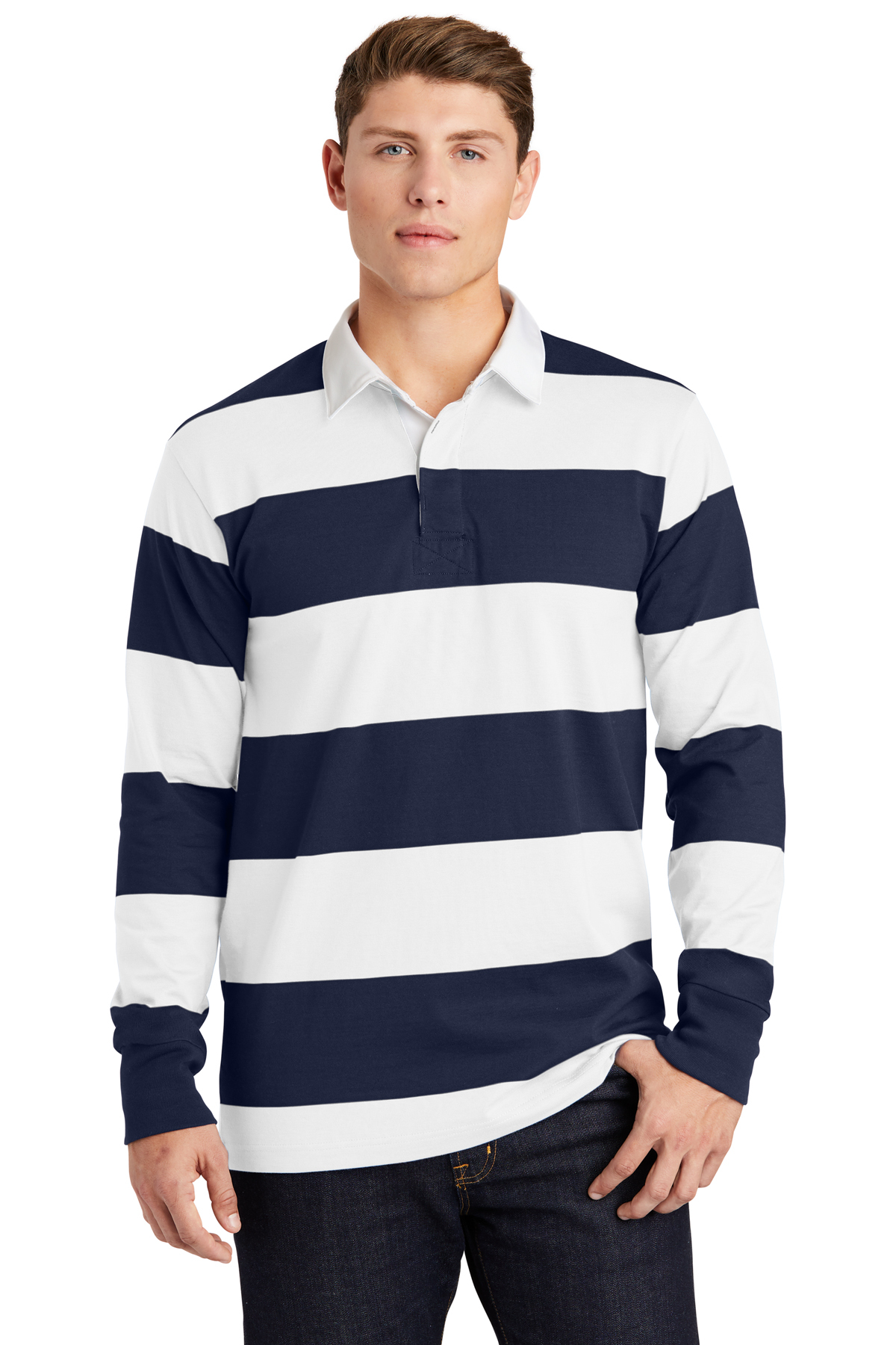 ST301 Sport-Tek LS Rugby Polo