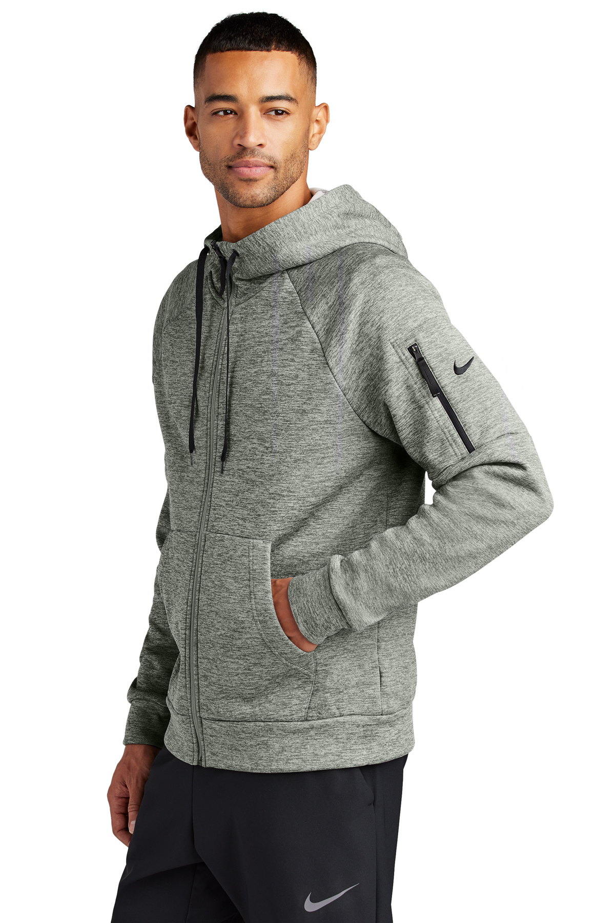 Nike Therma FIT Pocket Full Zip Fleece Hoodie Product SanMar