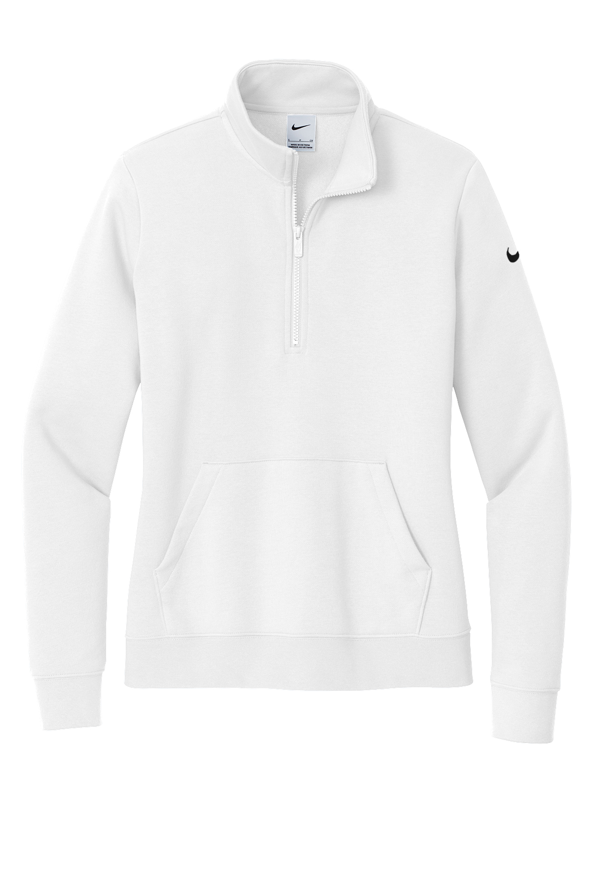 White nike half zip women's clearance