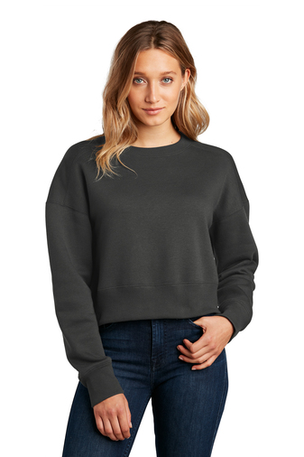 District Women’s Perfect Weight Fleece Cropped Crew | Product | SanMar