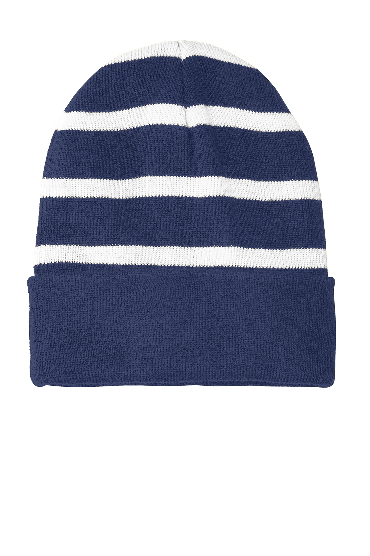 Sport-Tek Striped Beanie with Solid Sport-Tek Band | Product 