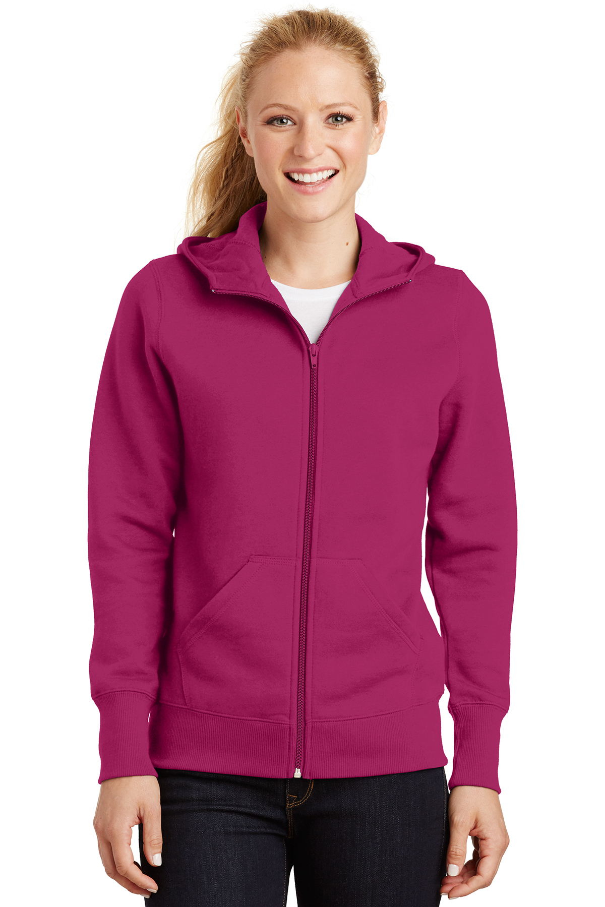 Sport-Tek Ladies Full-Zip Hooded Fleece Jacket | Product | Sport-Tek