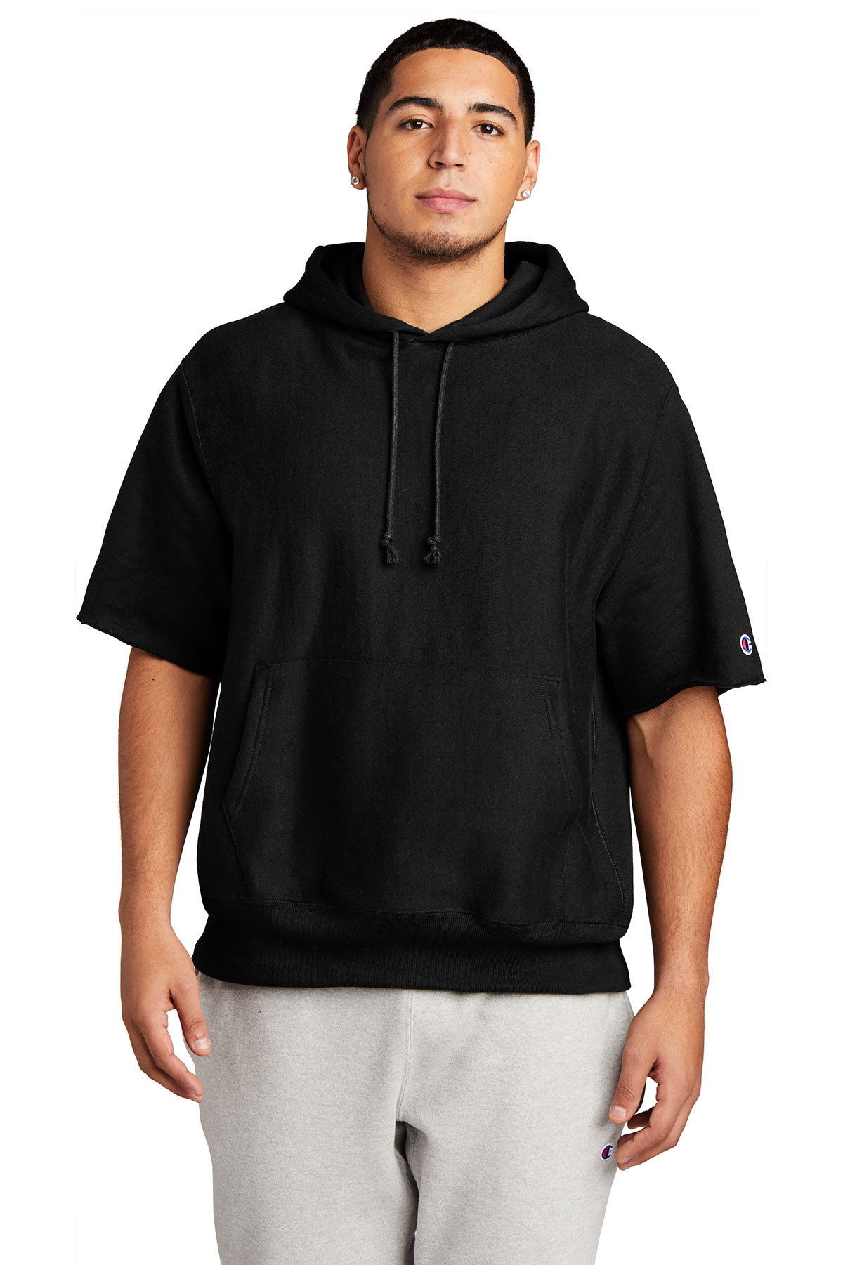 Champion Reverse Weave Short Sleeve Hooded Sweatshirt 