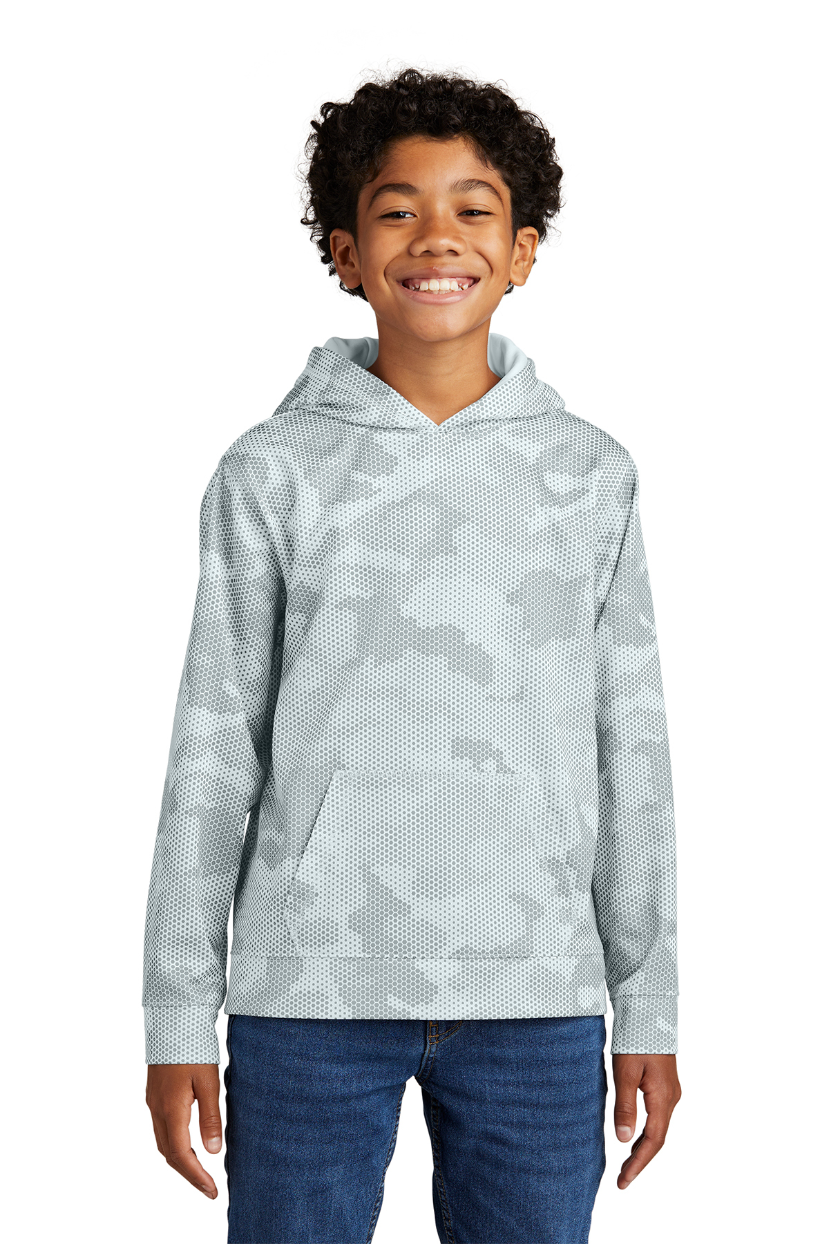 Sport Tek Youth Sport Wick CamoHex Fleece Hooded Pullover