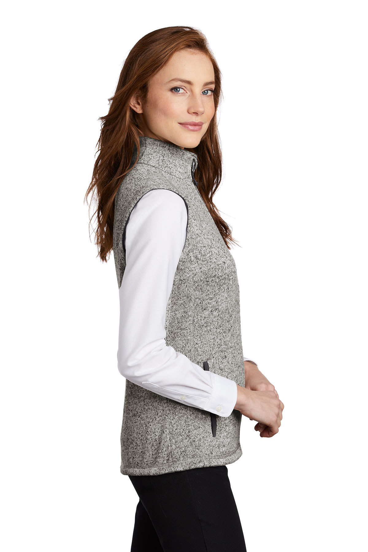 9949 Ladies District Sweater Fleece Vest – Fossa Apparel