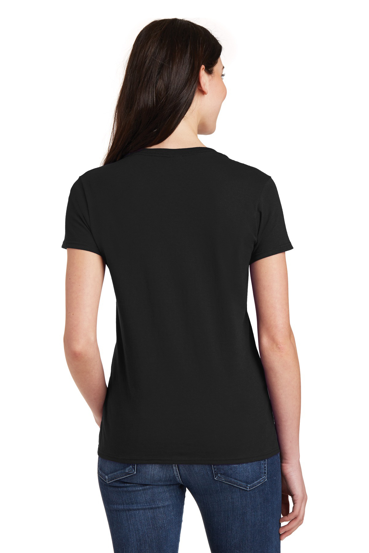 Gildan® Ladies Heavy Cotton™ 100% Cotton V-Neck T-Shirt | 5-5.6 100% ...