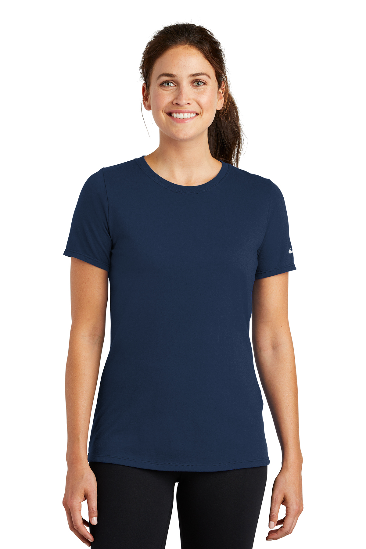 Nike Ladies Dri FIT Cotton Poly Scoop Neck Tee Product Company