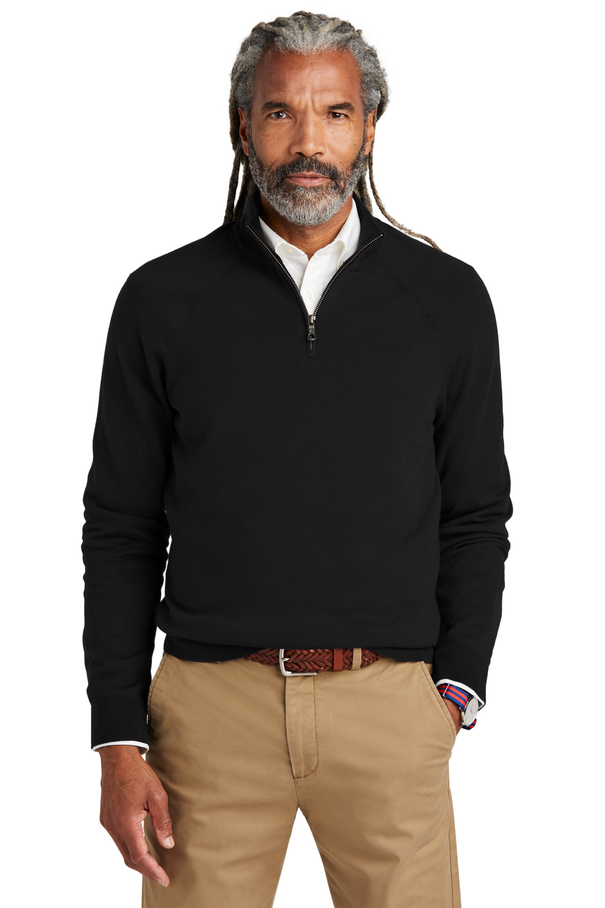 Brooks Brothers Cotton Stretch 1/4-Zip Sweater | Product