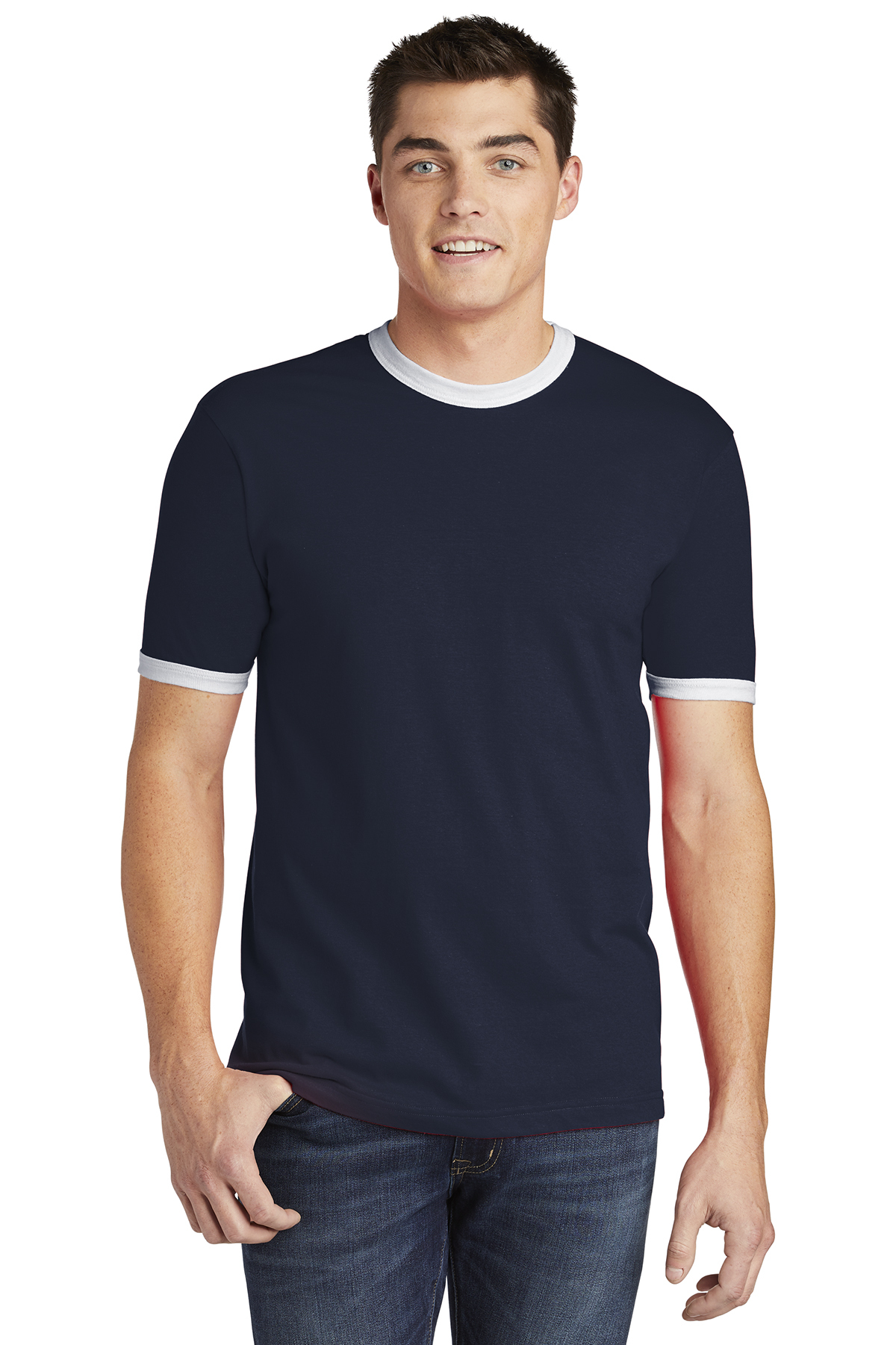 American Apparel Unisex Contrast 3/4 Length Sleeve T-Shirt 