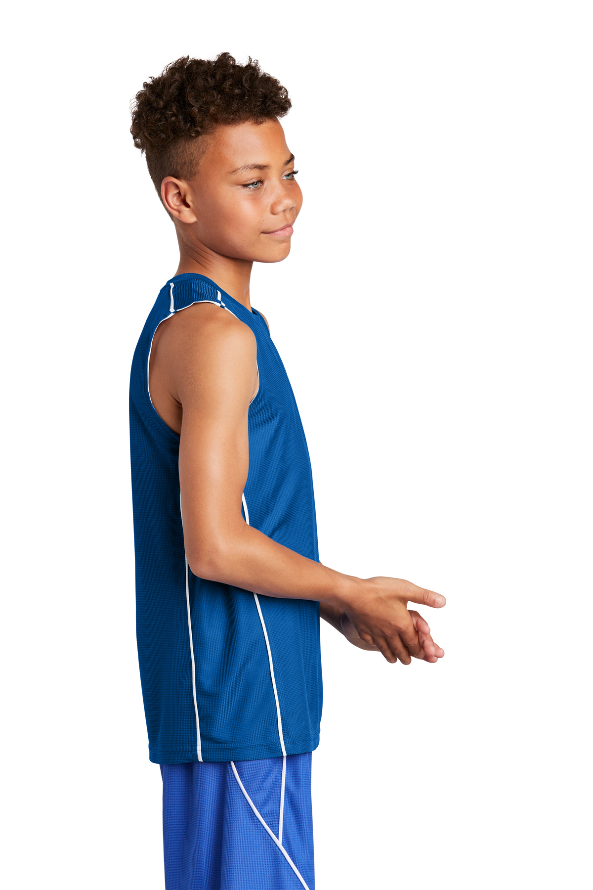 Sport-Tek Youth PosiCharge Mesh Reversible Sleeveless Tee